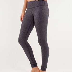Lululemon Wunder Under Herringbone leggings size 2 Black Swan colorway inseam 26